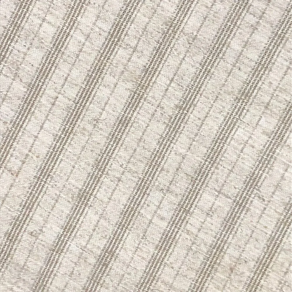 Cream With Gold Metallic Stripes Fabric Material 107